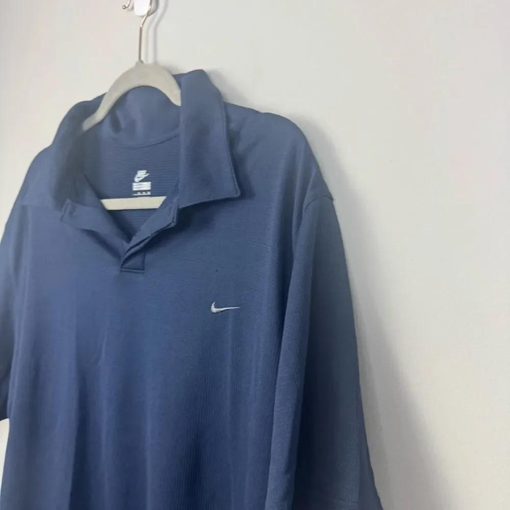 NIKE | Navy Blue & Gray Training Polo Shirt Men’s Size X-Large